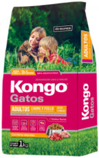 Kongo Gatos Adultos Carne y Pollo  1kg